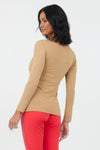 Suzy D Danni Long Sleeve Top - Camel