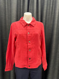 Button linen jacket - Berry