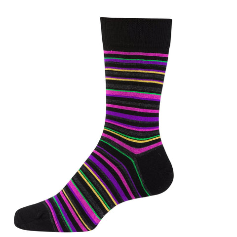 Womens Fine Stripe Sock - Pink