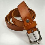 LEATHER BELT - 3.0CM WIDTH - TAN