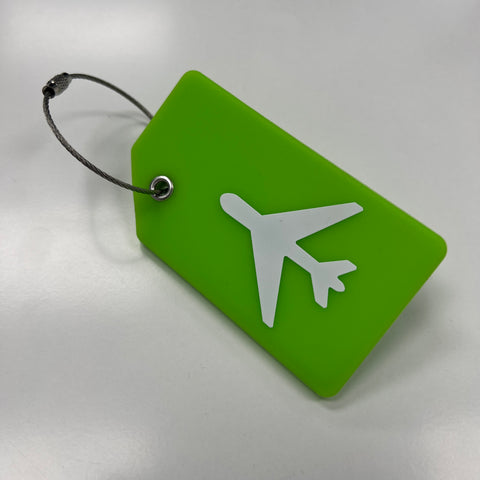 Silicone Luggage Tag - Bright Green