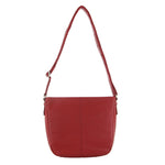 Leather Cross-Body Handbag - Red