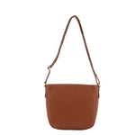Leather Cross-Body Handbag - Tan