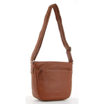 Leather Cross-Body Handbag - Tan