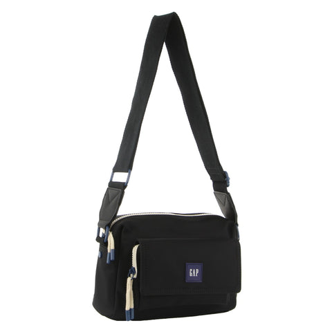 Nylon Travel Cross-Body Bag - Black