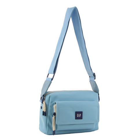 Nylon Travel Cross-Body Bag - Light Blue