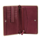Leather Wallet/Organiser Bag - Blush
