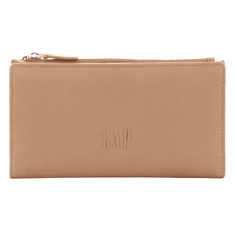 Leather Slimline Bi-Fold Wallet - Blush