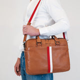 Leather Business/Computer Bag - Tan