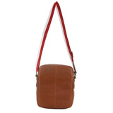 Men's Leather Crossbody Bag - Tan