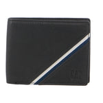 Mens Leather Slimline Bi-Fold Wallet - Black