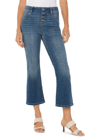 Gia Glider Crop Flare with Exposed Buttons