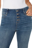 Gia Glider Crop Flare with Exposed Buttons