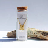 Crossed Huia Feather Necklace - Gold