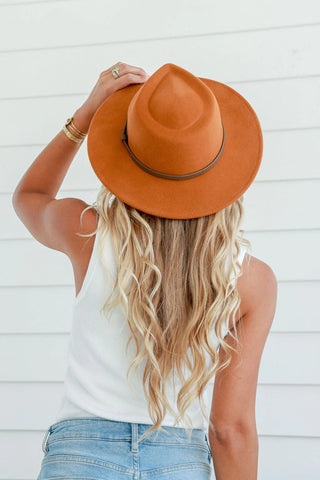 Brown Band 100% Wool Fedora - Honeycomb