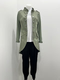Suzy D Plain Military Jacket - Light Olive