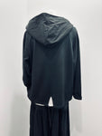 SUZY D - STRETCH COTTON JERSEY MIX HOODY JACKET - BLACK