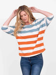 Ines Stripe 3/4 Sleeve T-Shirt