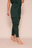 Suzy D Josephine Jersey Cargo Jogger - Bottle Green