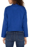 Liverpool Utility Crop Jacket - Blue Topaz