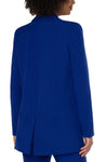 Liverpool Button Front Boyfriend Blazer - Royal Violet