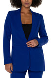 Liverpool Button Front Boyfriend Blazer - Royal Violet