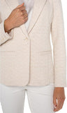 Fitted Blazer - Bone Boucle Knit
