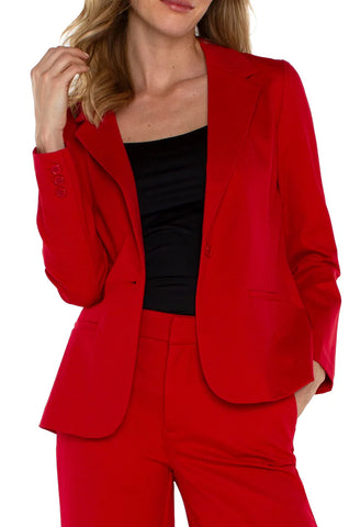 Liverpool Fitted Blazer - Tango Red