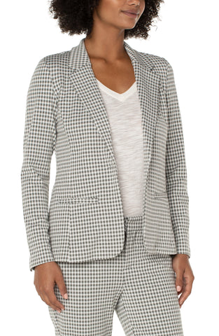 Liverpool Fitted Blazer - Sage/White Gingham