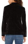 Liverpool Fitted Blazer - Black Velvet