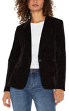 Liverpool Fitted Blazer - Black Velvet