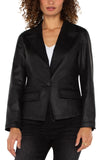Liverpool Notch Collar Blazer - Coated Black