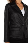 Liverpool Notch Collar Blazer - Coated Black