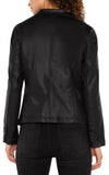 Liverpool Notch Collar Blazer - Coated Black