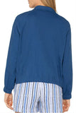 Raglan Sleeve Jacket with Cinch Hem - Goddess Blue