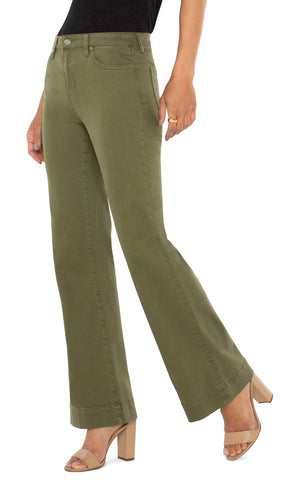 Liverpool Hannah Flare - Spanish Olive