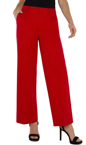Liverpool Kelsey Wide Leg Trouser - Tango Red
