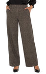 Liverpool Kelsey Wide Leg Trouser - Black/Tan Herringbone