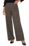 Liverpool Kelsey Wide Leg Trouser - Black/Tan Herringbone