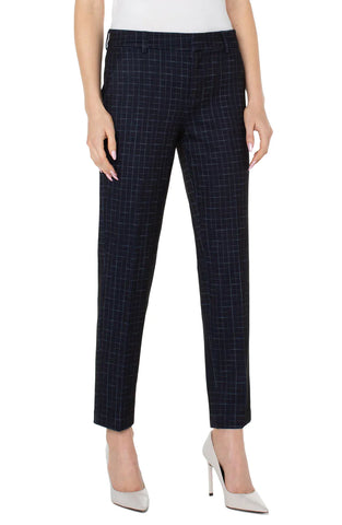 Liverpool Kelsey Knit Trouser - Navy Windowpane