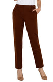 Liverpool Kelsy Knit Trouser - Rich Mahogany