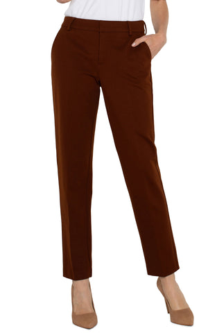 Liverpool Kelsy Knit Trouser - Rich Mahogany