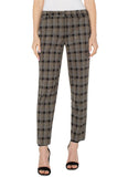 Liverpool Kelsey Trouser - Black/Granola Linear Plaid