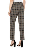 Liverpool Kelsey Trouser - Black/Granola Linear Plaid