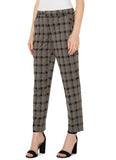 Liverpool Kelsey Trouser - Black/Granola Linear Plaid