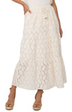 Tiered Woven Maxi Skirt - Vanilla