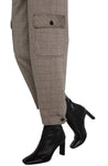 Liverpool Utility Cargo Crop - Peppercorn Plaid