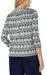 Long Sleeve Shirred Detail Knit Top