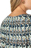 Long Sleeve Shirred Detail Knit Top
