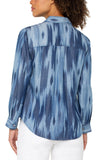 Long Sleeve Woven Shirt - Watercolour Ikat